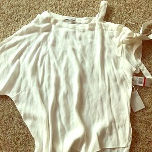 1.state cold shoulder blouse